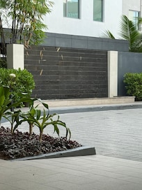 Waterfall at entrance