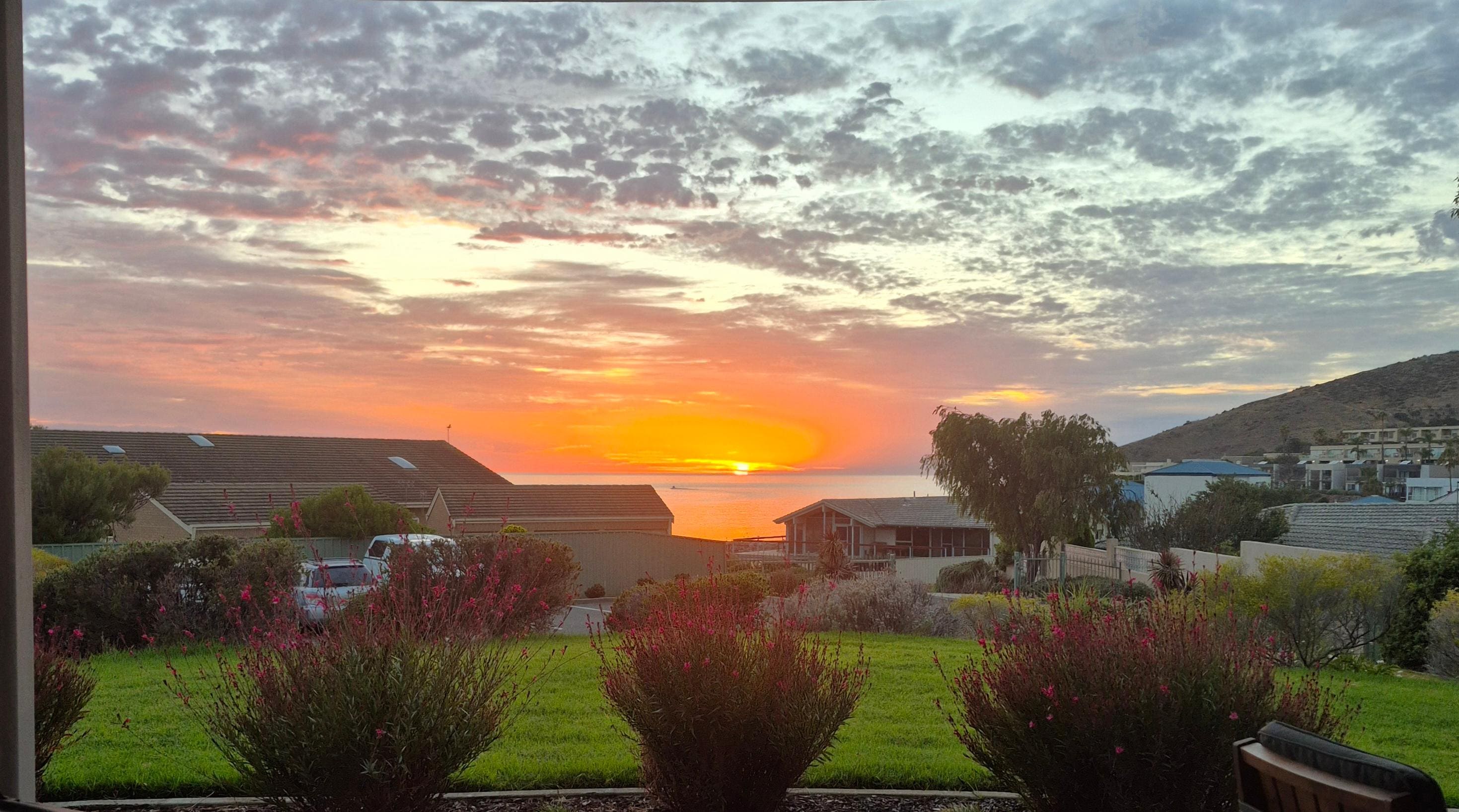 View from the patio at sunrise absolutely stunning!