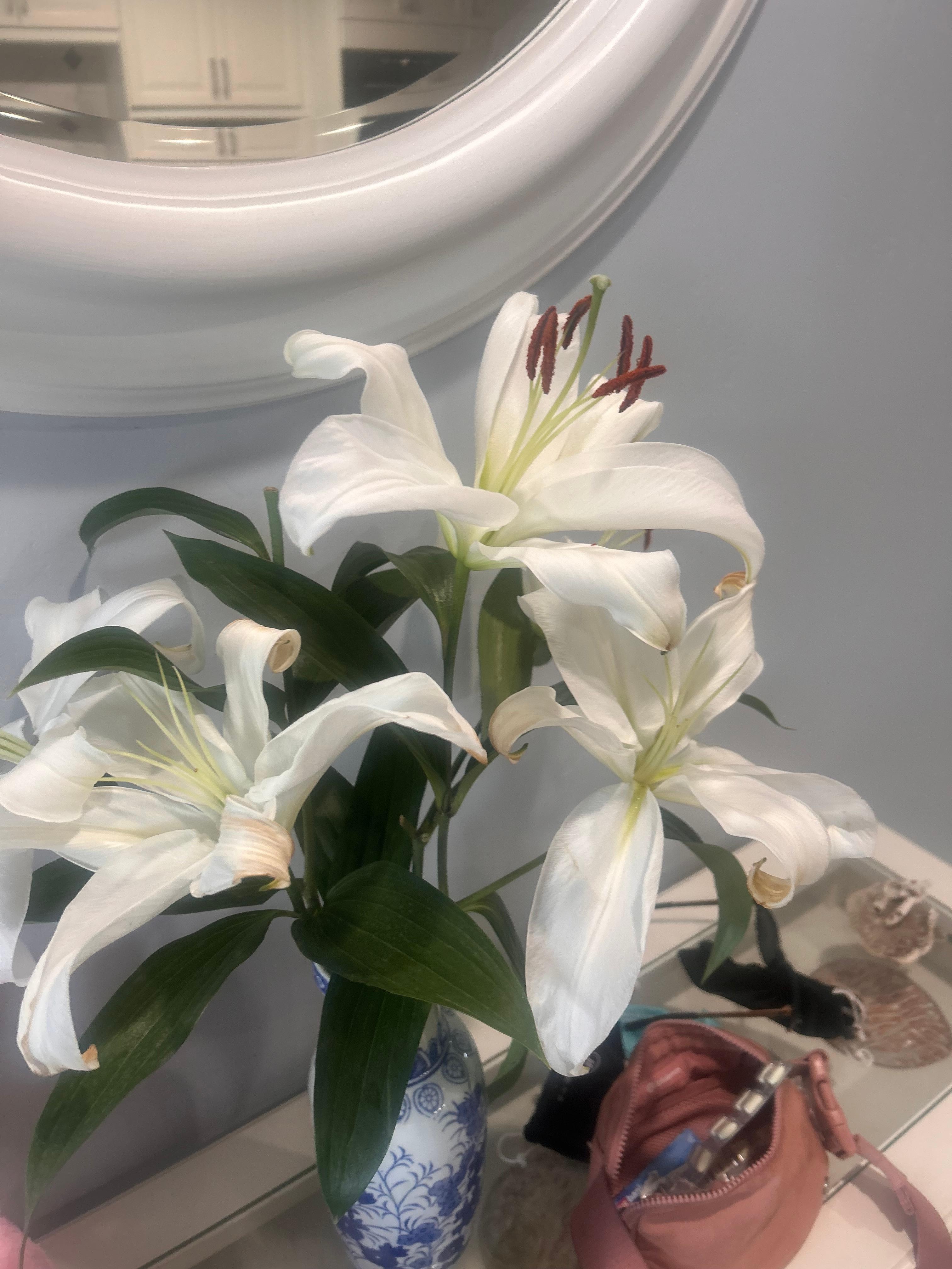 Beautiful fresh flowers that made the home smell heavenly. 