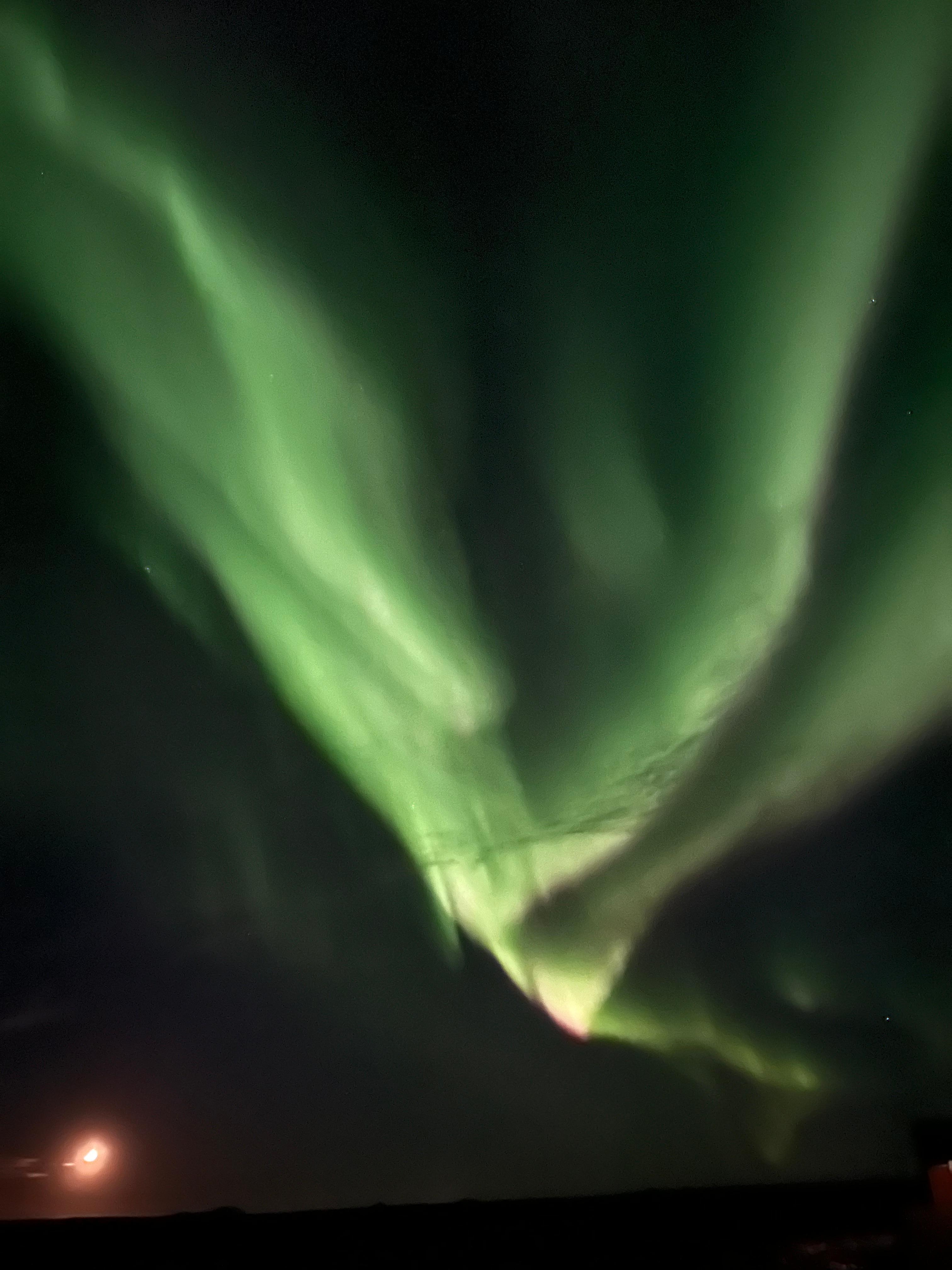 Northern lights from room balcony