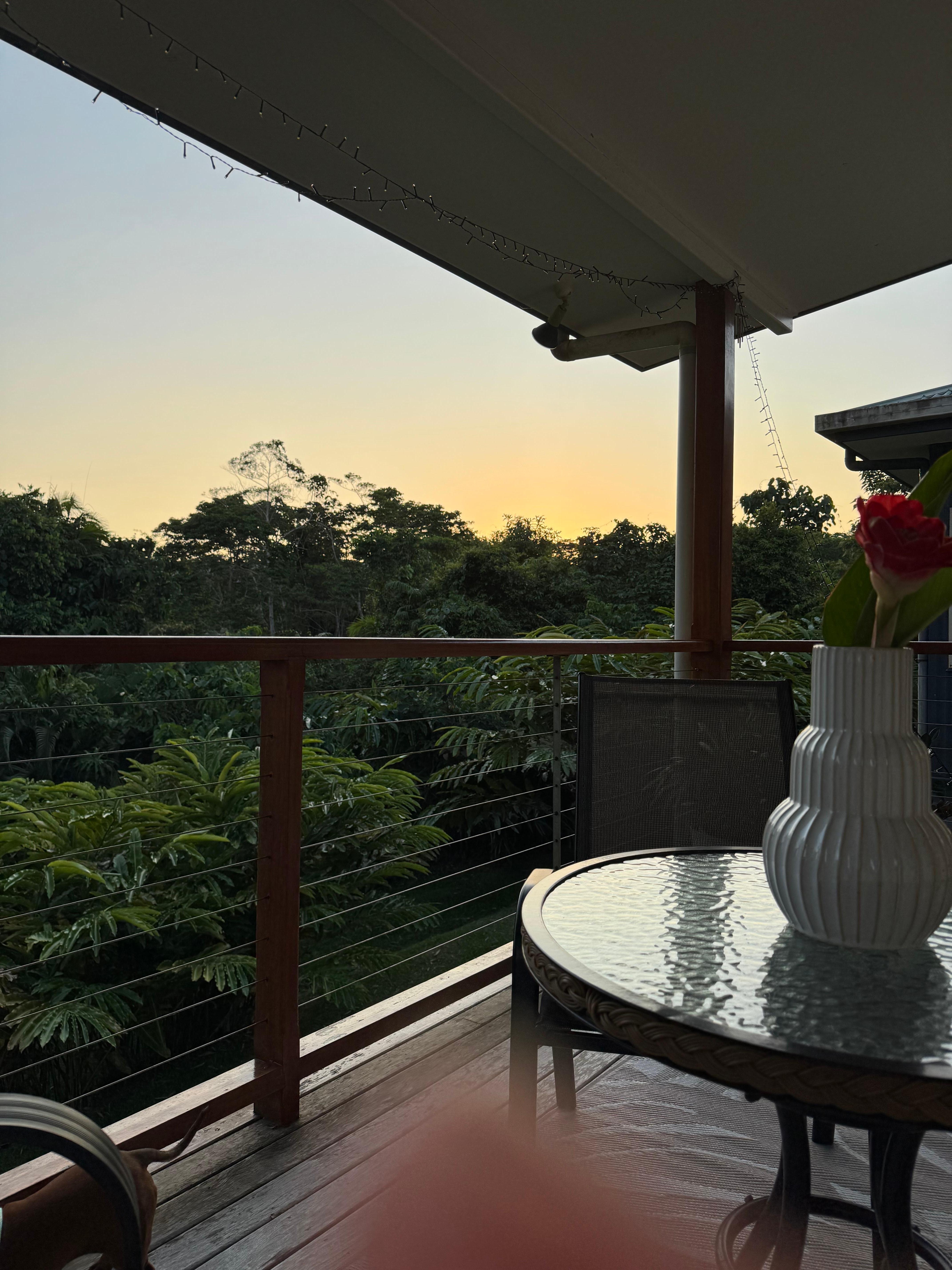 Sunset from the balcony