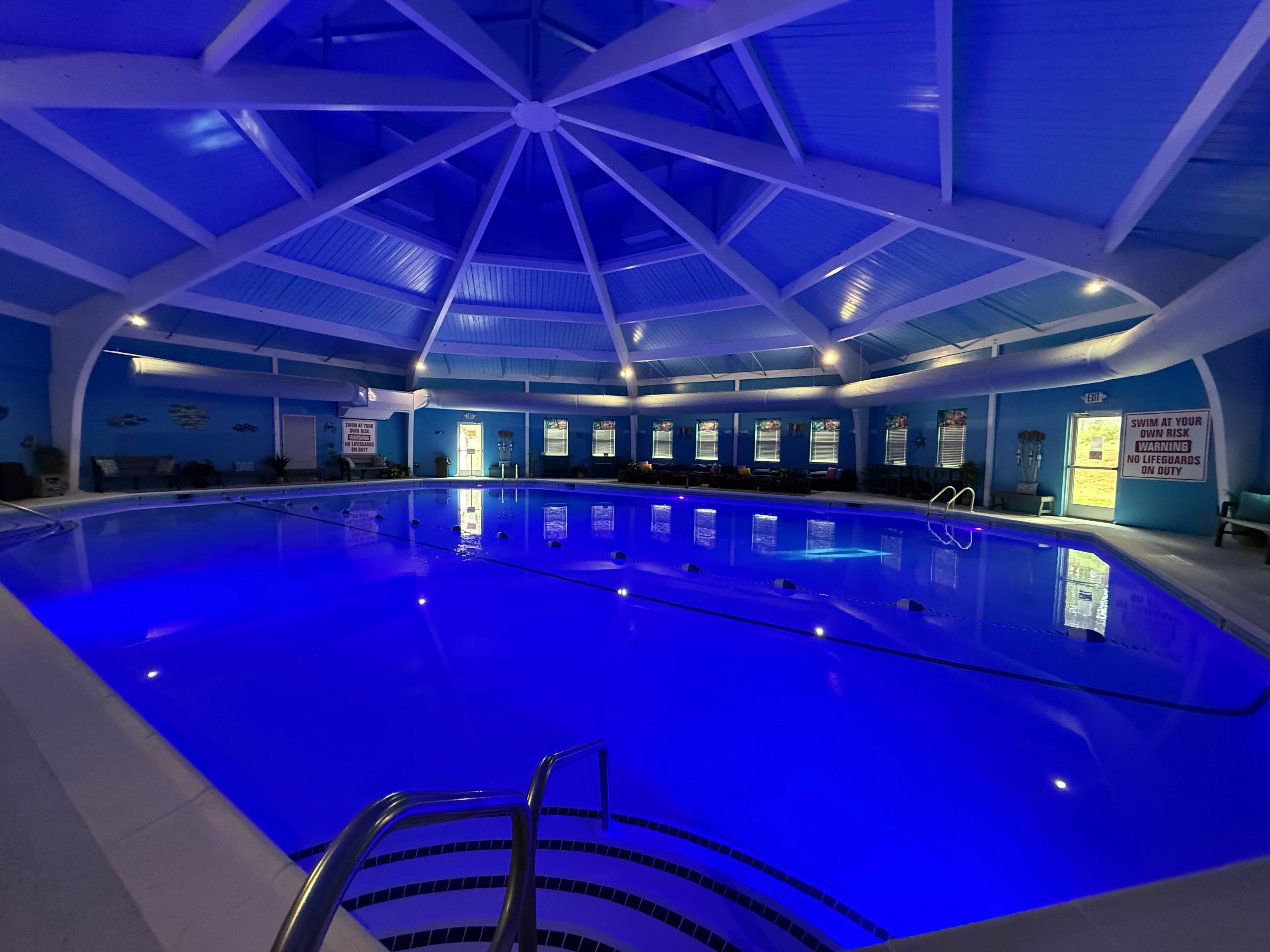 Indoor pool across the street! 