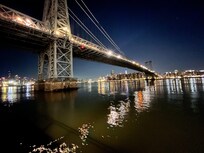 Night view beneath the bridge