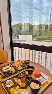 마쓰야마 성 뷰 ㅡ조식당