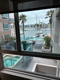 View of the marina from my room