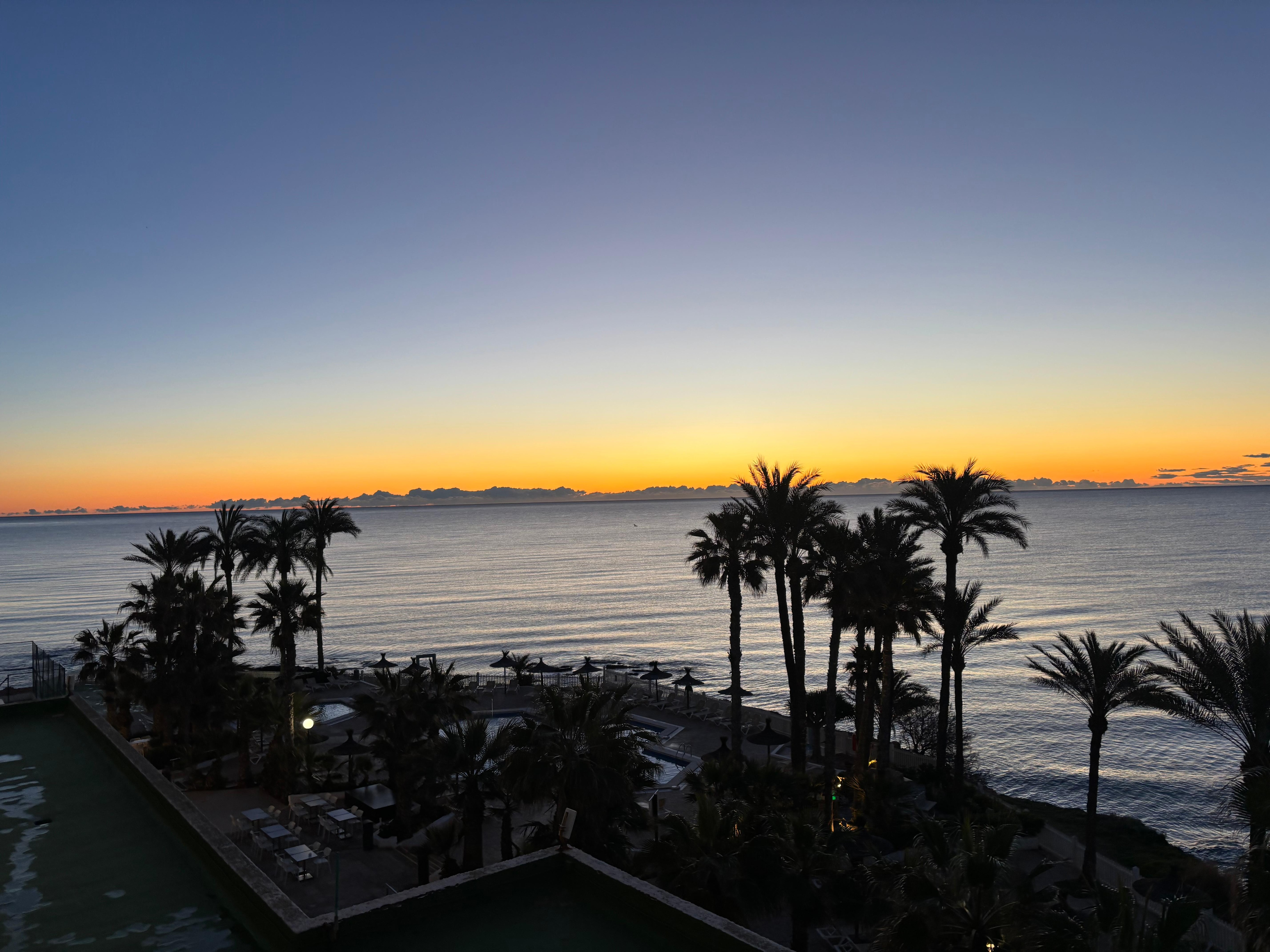 Morning view from the balcony.