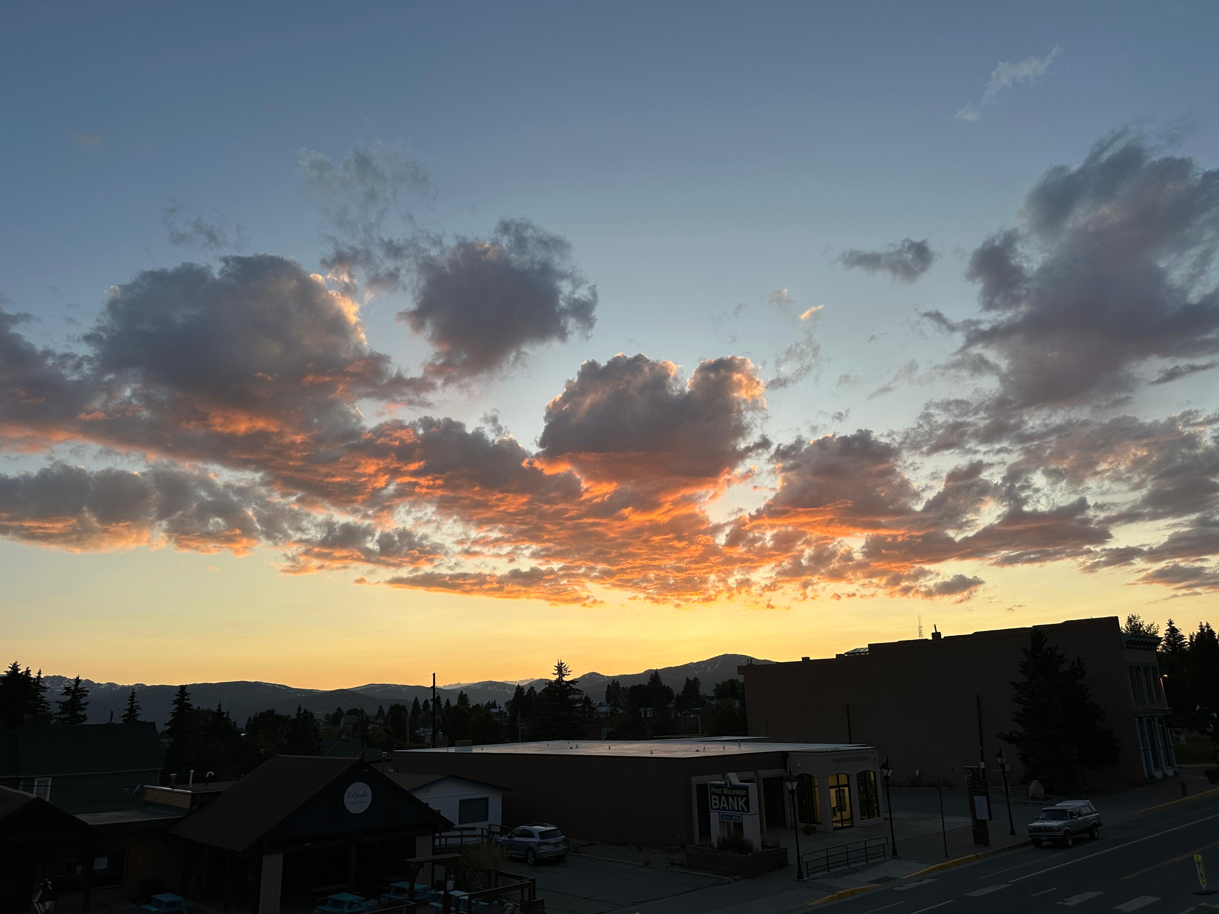 Sunset view out front windows!
