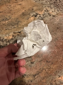 Dust/mold from the AC unit.