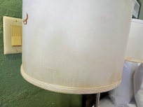 Example of how dirty things were, this is the lamp next to the bed in the second room we were given.