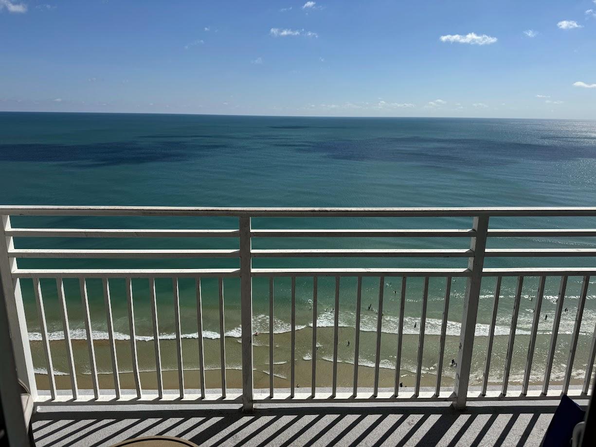 View from Balcony.  High up which means lots of privacy.