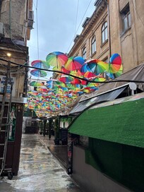 The Umbrella Street. A fun installment in the city that turned out not to sell any umbrellas when we were there on a rainy day … 🙃