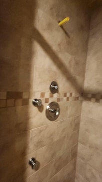 Master shower missing showerhead and knobs