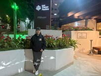 In front of Hotel Trainon Paulista