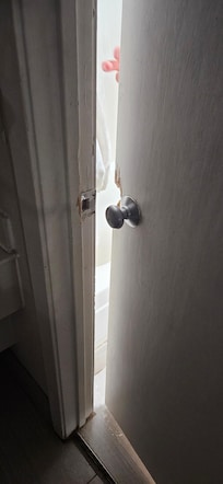 broken bathroom door