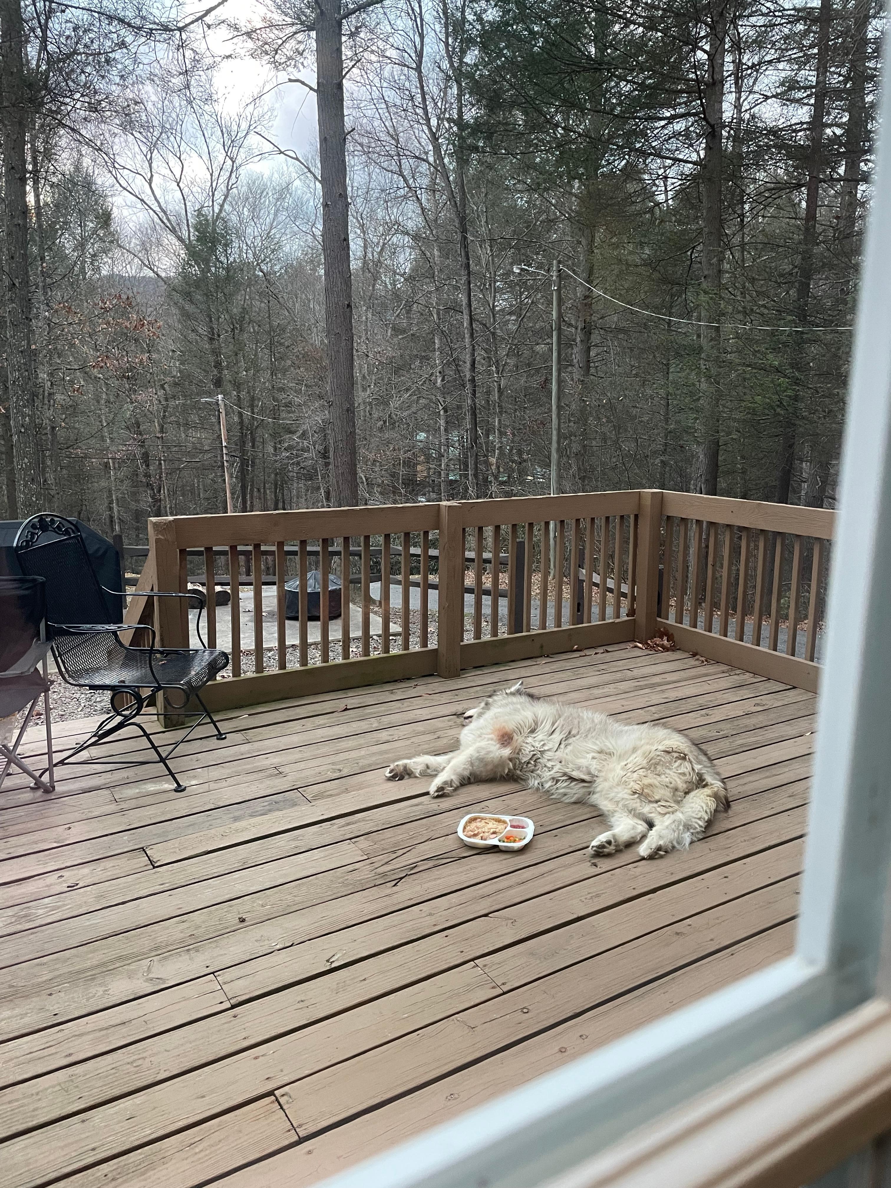 Deck of cabin very comfortable!