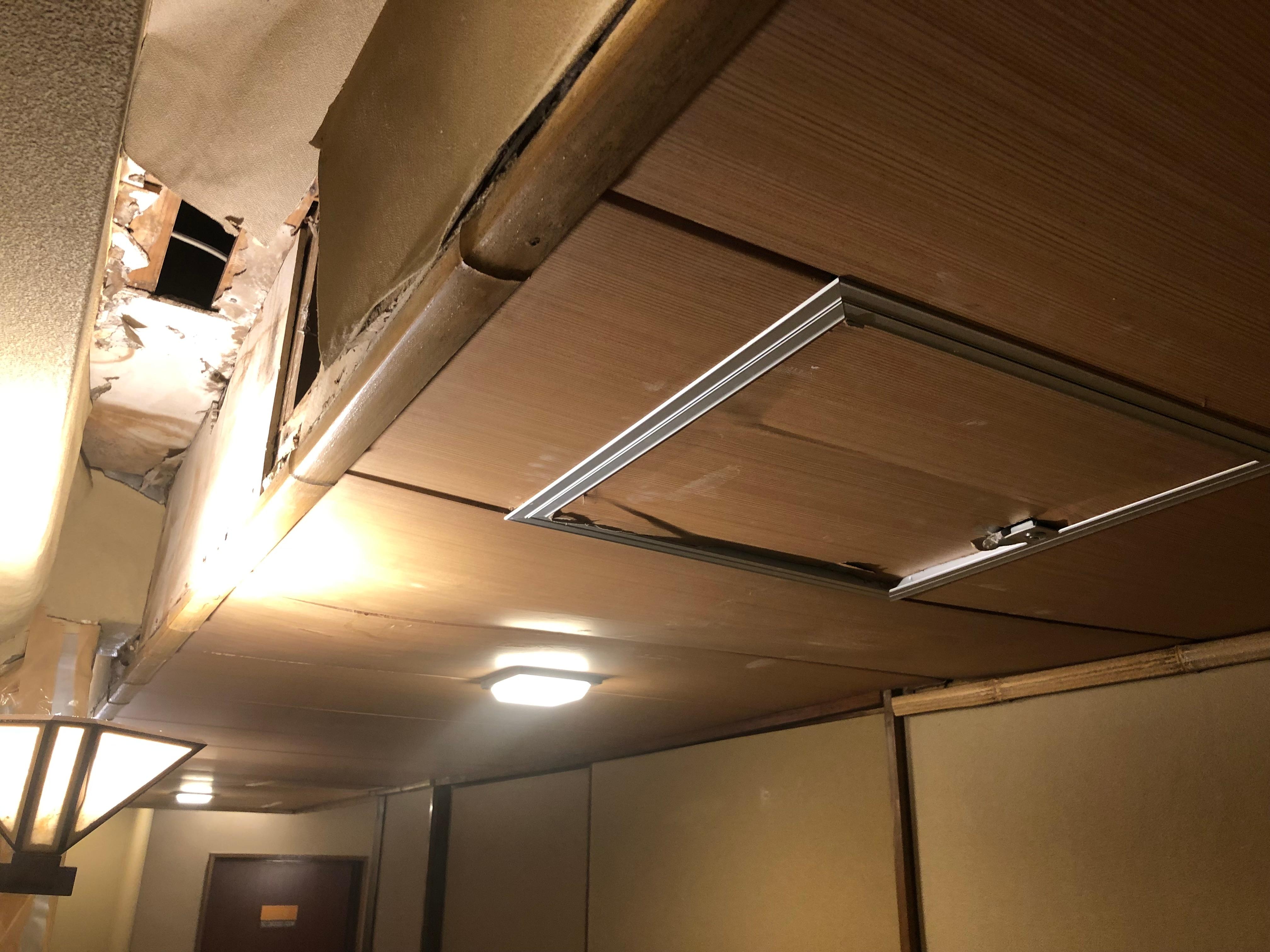 More damage inside the room