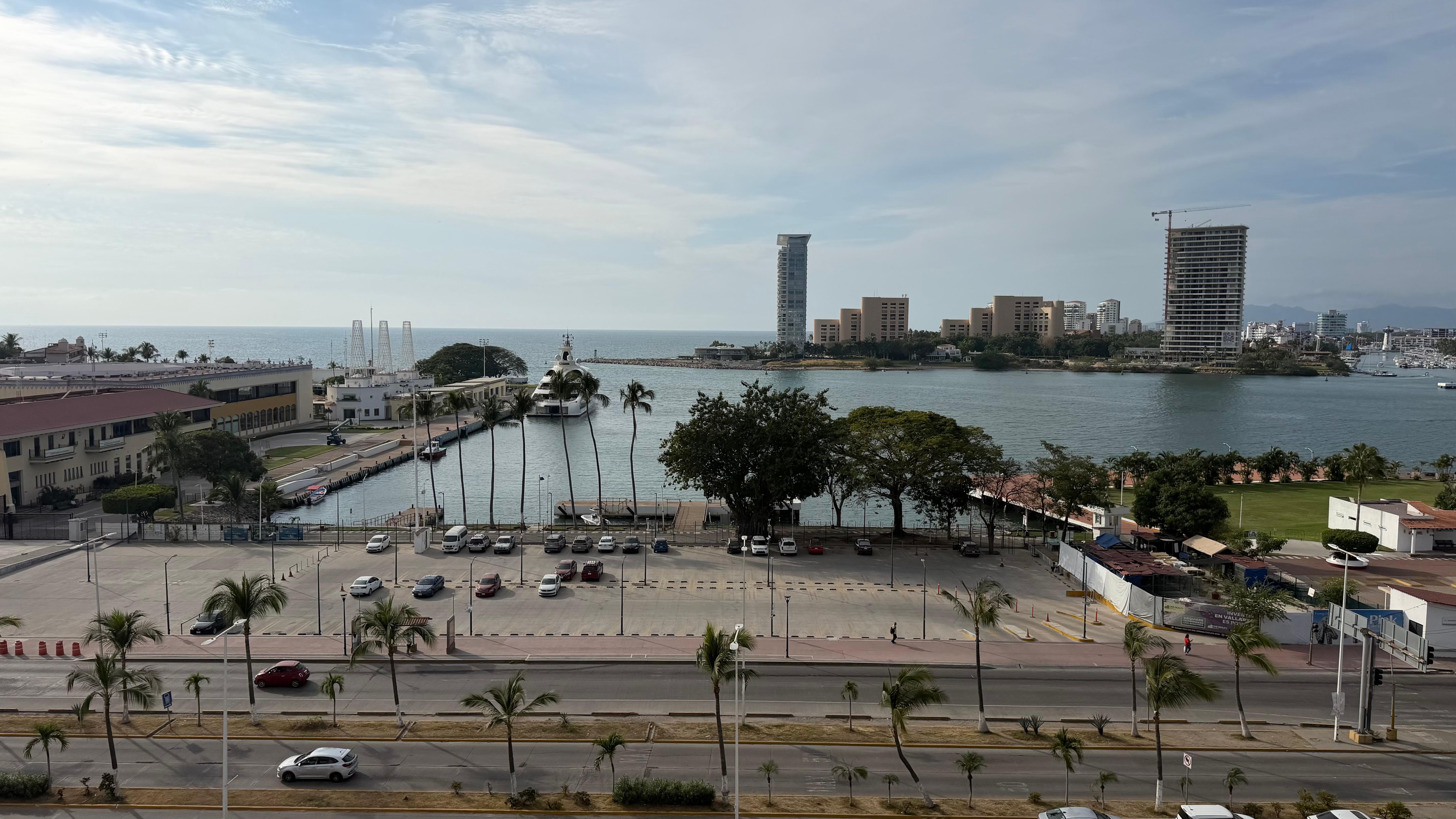 View from the balcony, you get to watch a lot of ships come in and out. It’s across the street from the cruise ship terminal 