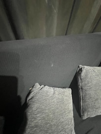 Stained furniture and dusty