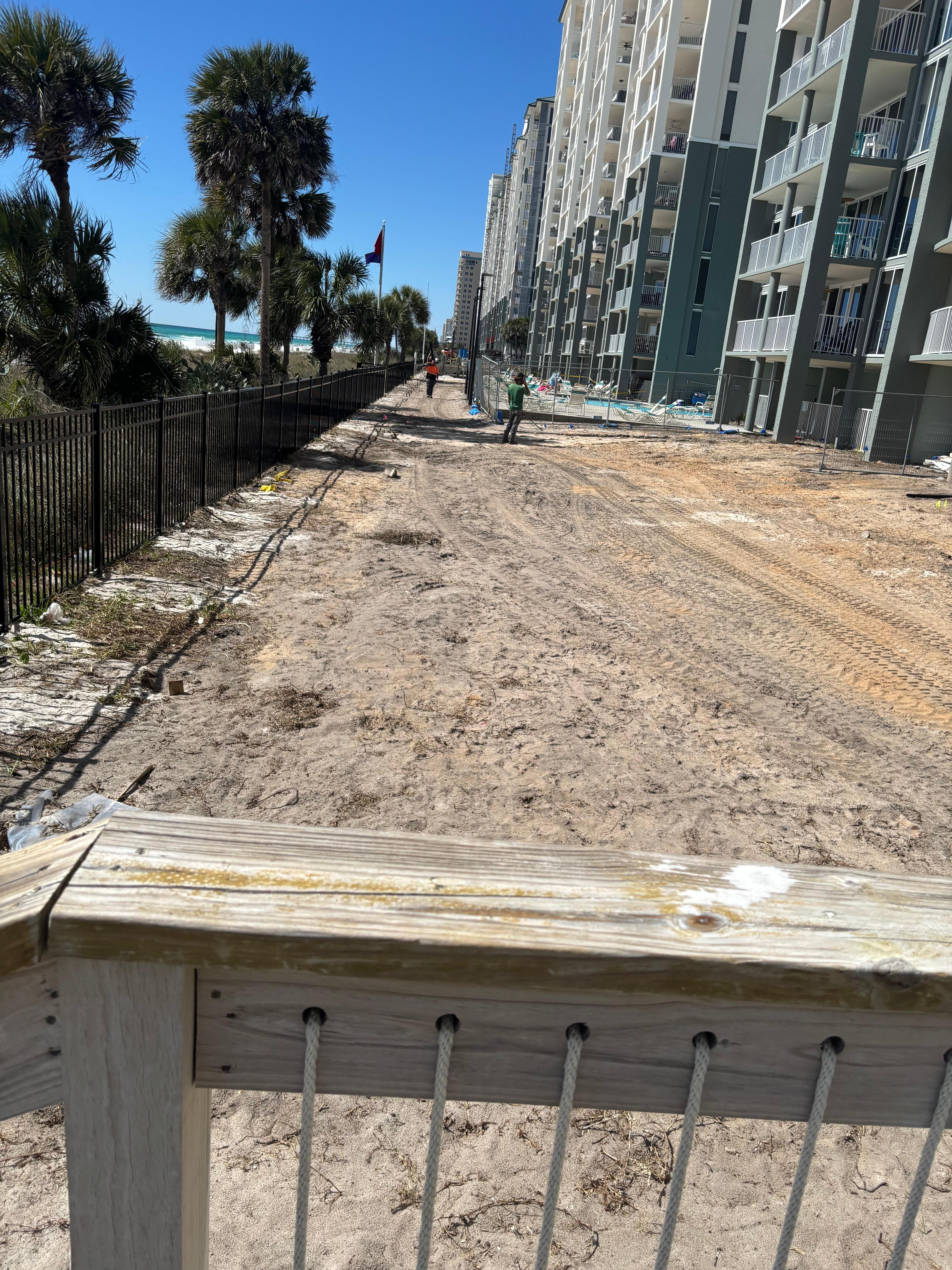 Construction around the 1 pool we had access to.