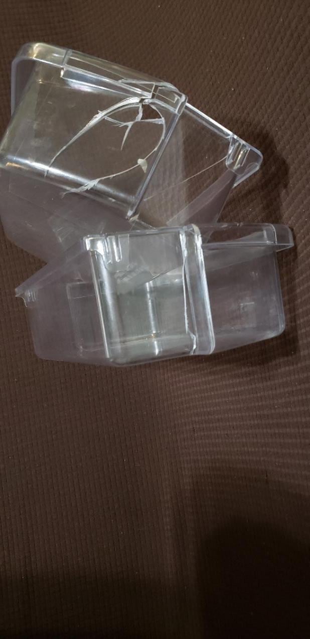 Broken refrigerator bins