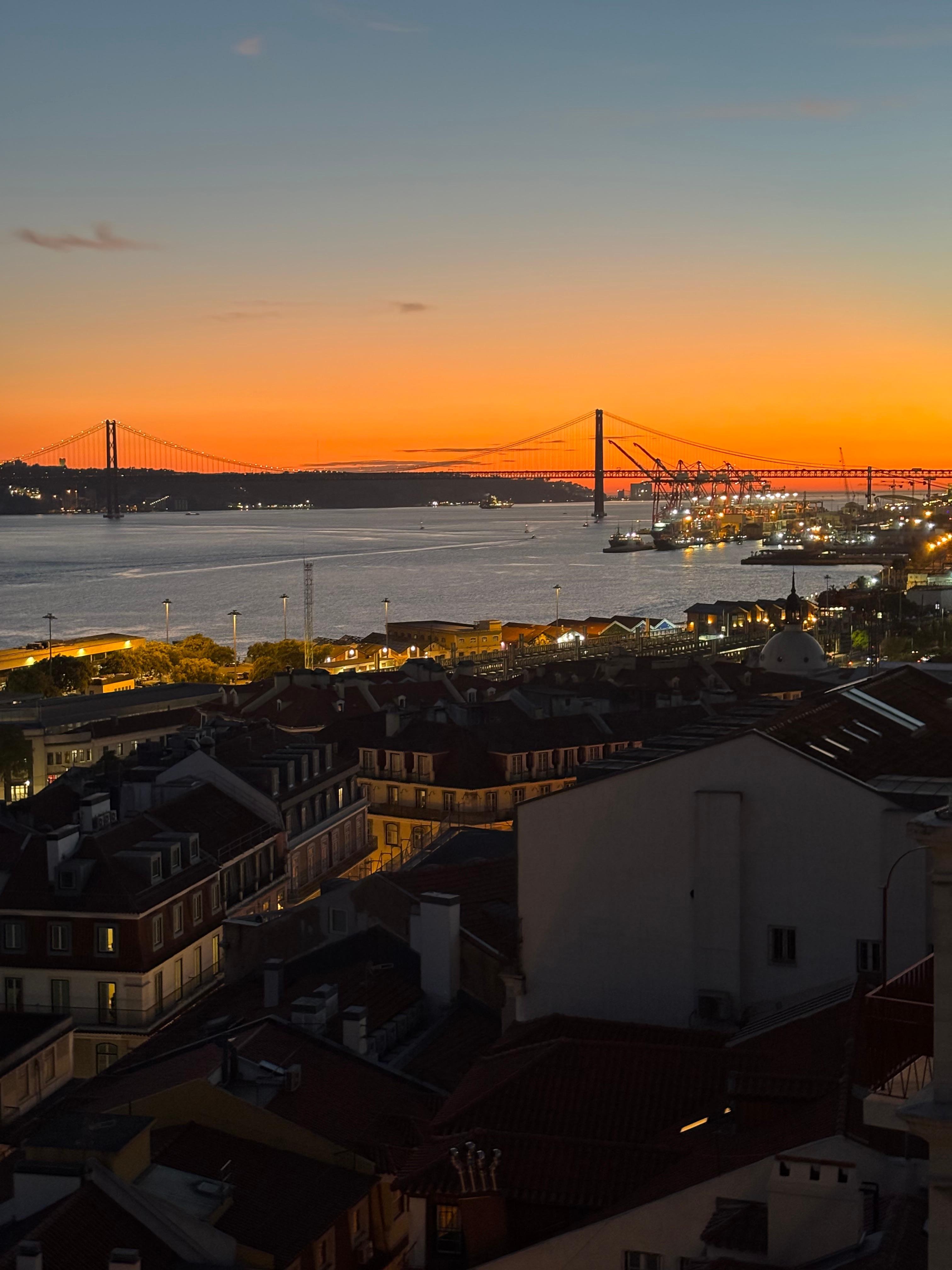 View from apartment sunset