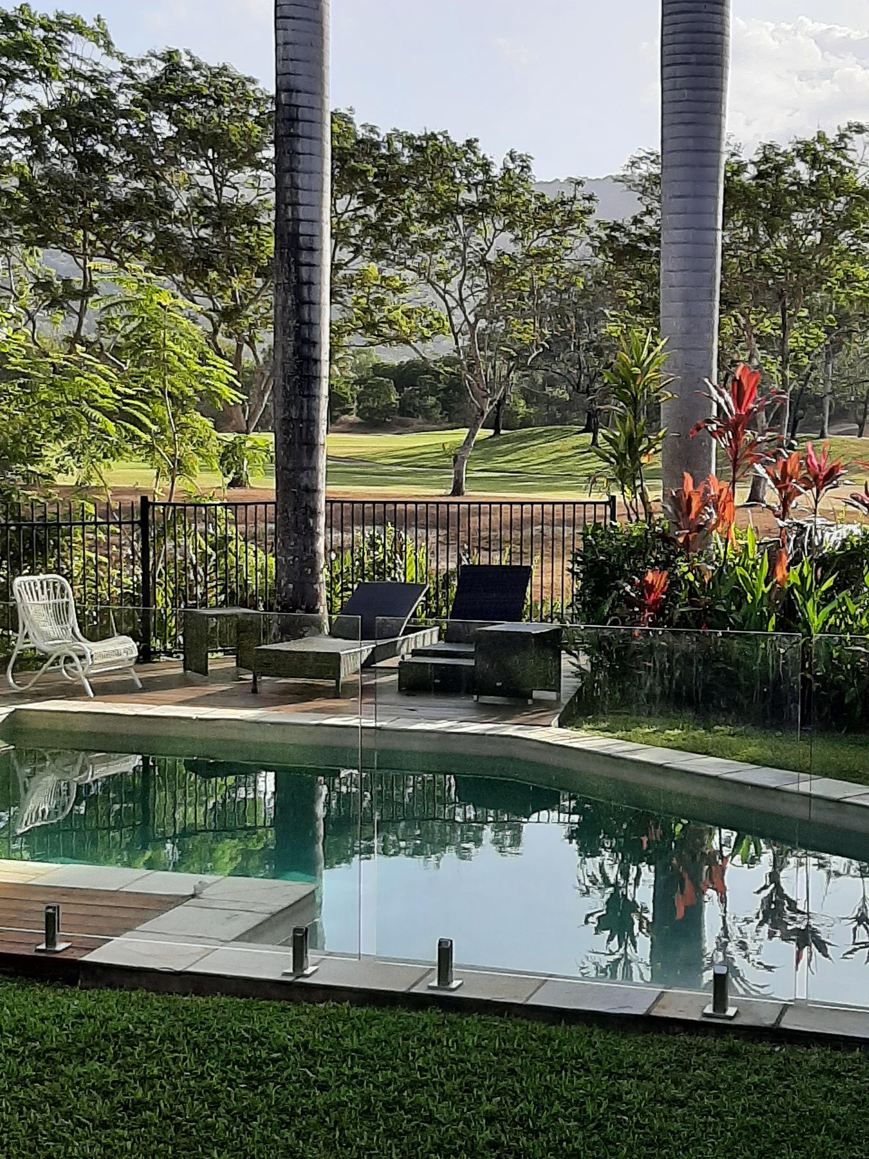 Serenity by the pool.