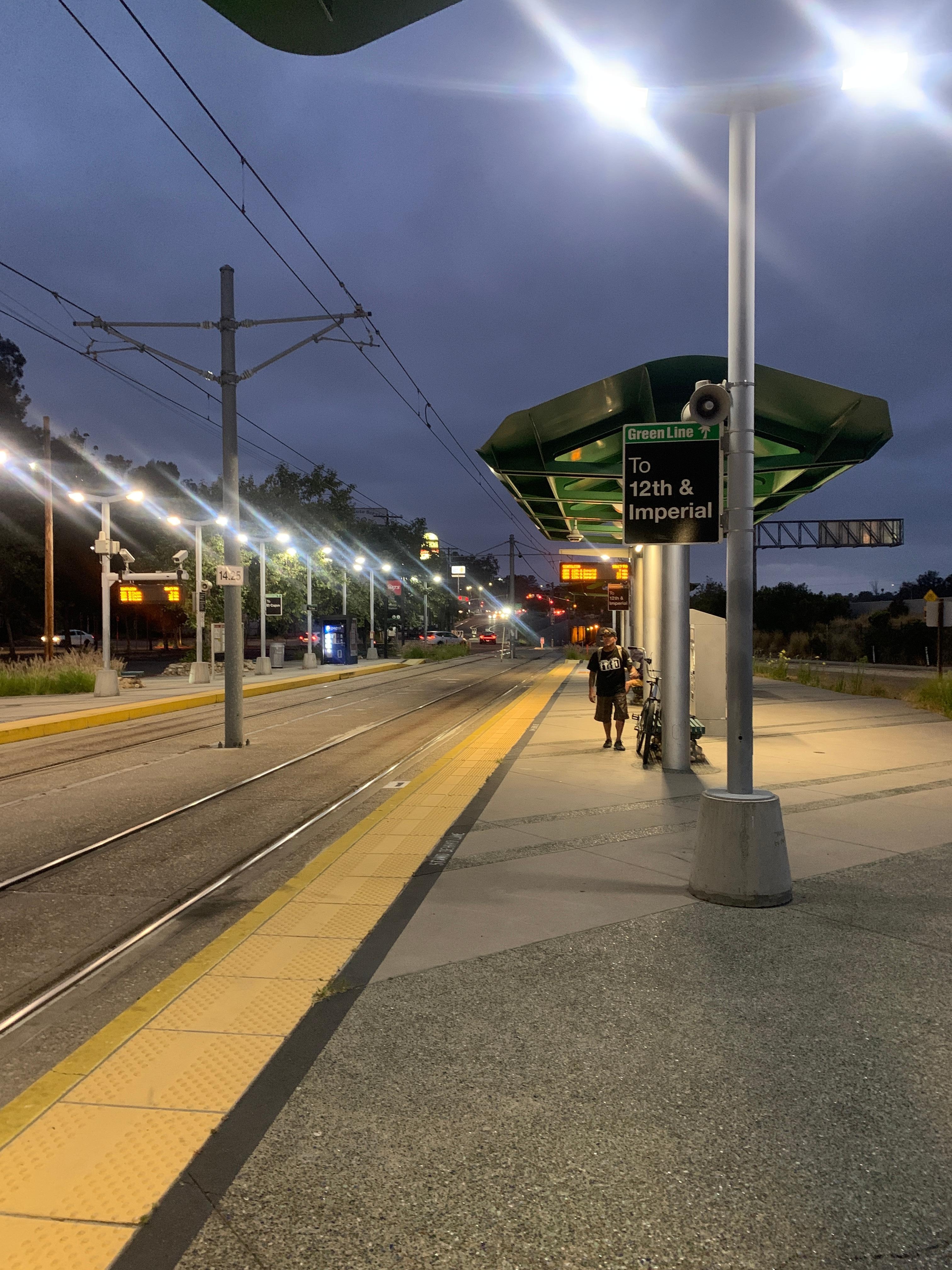 A 70 Street Trolley stop
