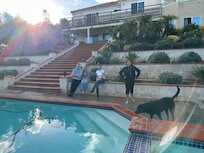 Rainy day pool party