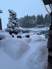 We arrived at the beginning of a snow storm. Woke up one morning and it was -18 degrees, but still happy to be there!!!