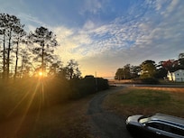 We caught a beautiful view from the upstairs porch on our first night.