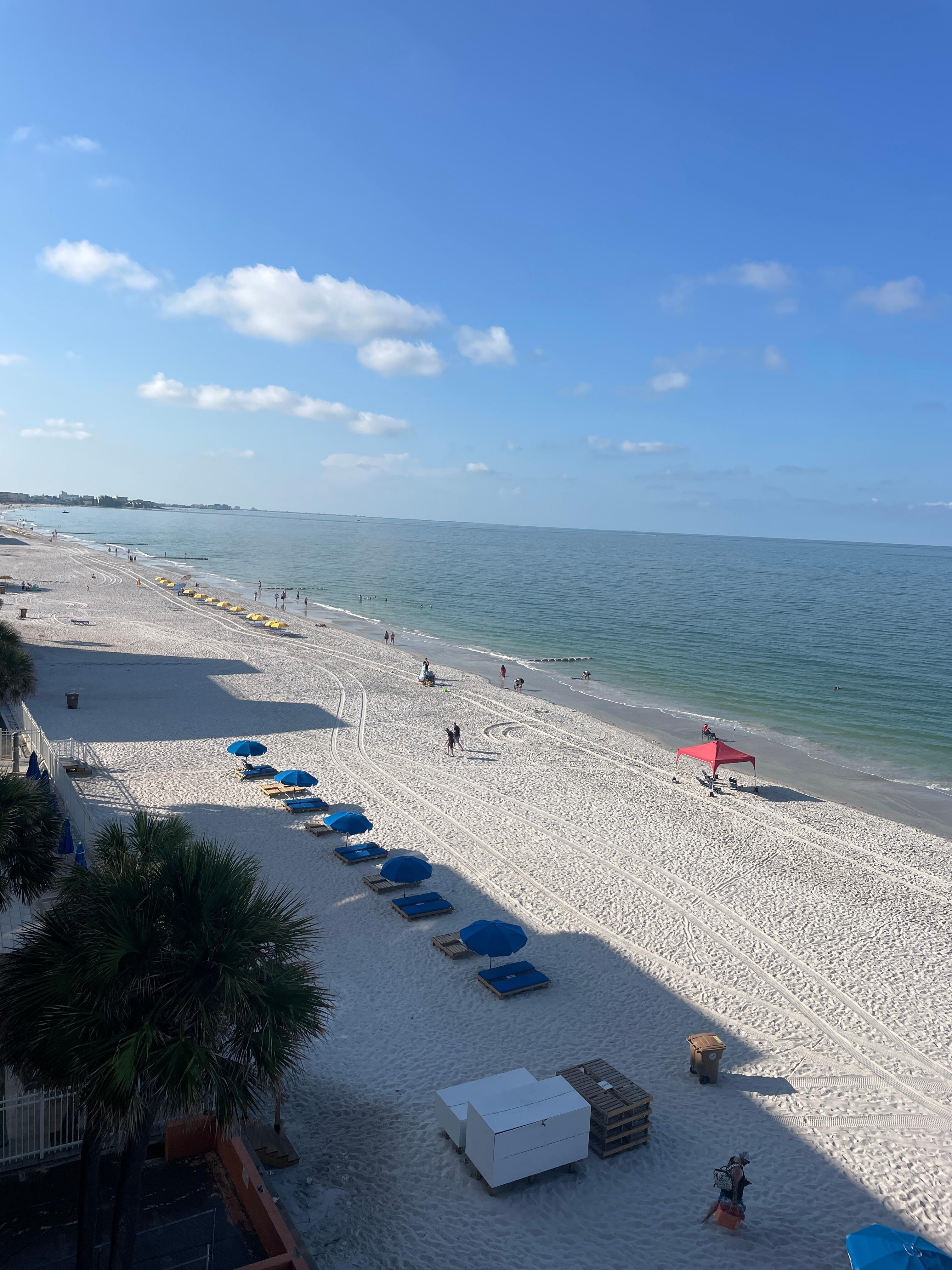 Beach to the left from the balcony