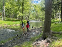 Kids enjoy by the river !