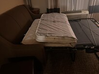 Other side view of pull out mattress