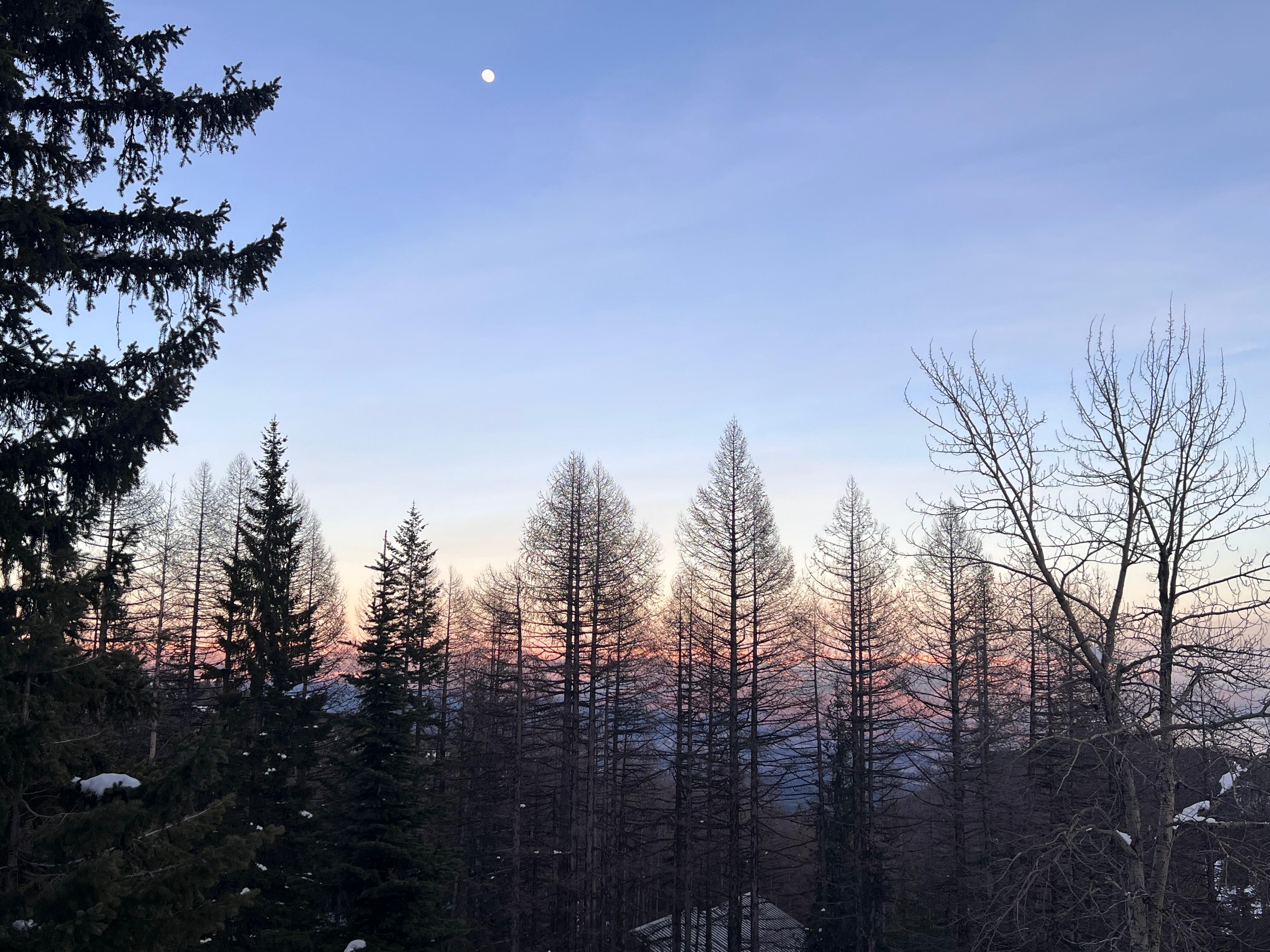 Sunset view from the deck