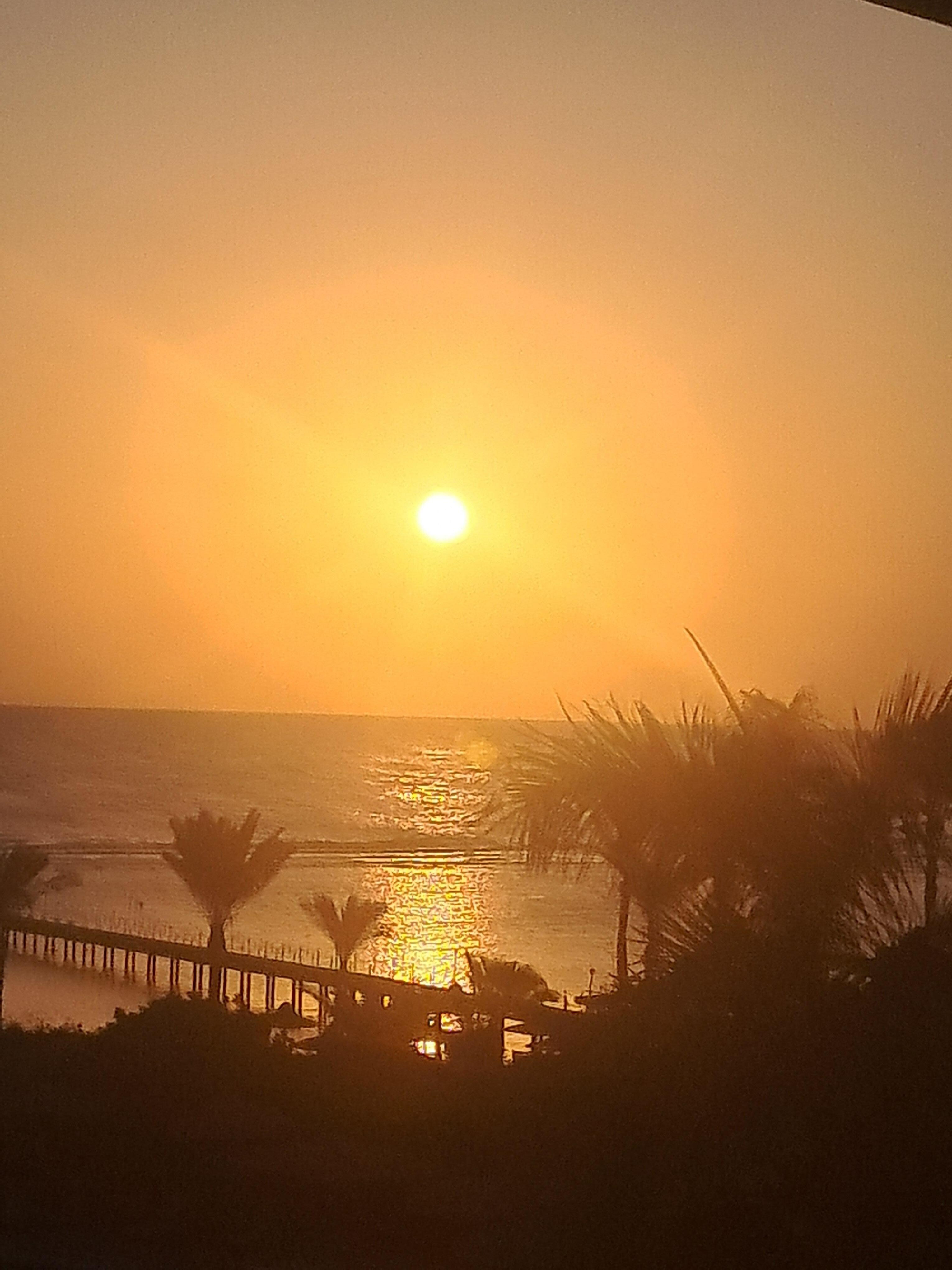 Levé de soleil de la terrasse