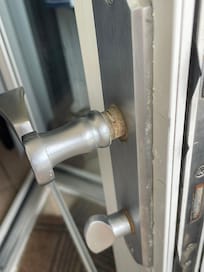 Balcony door handle