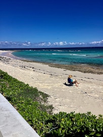 Chillin out reading at the secluded beach