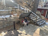 Enjoying the brisk morning