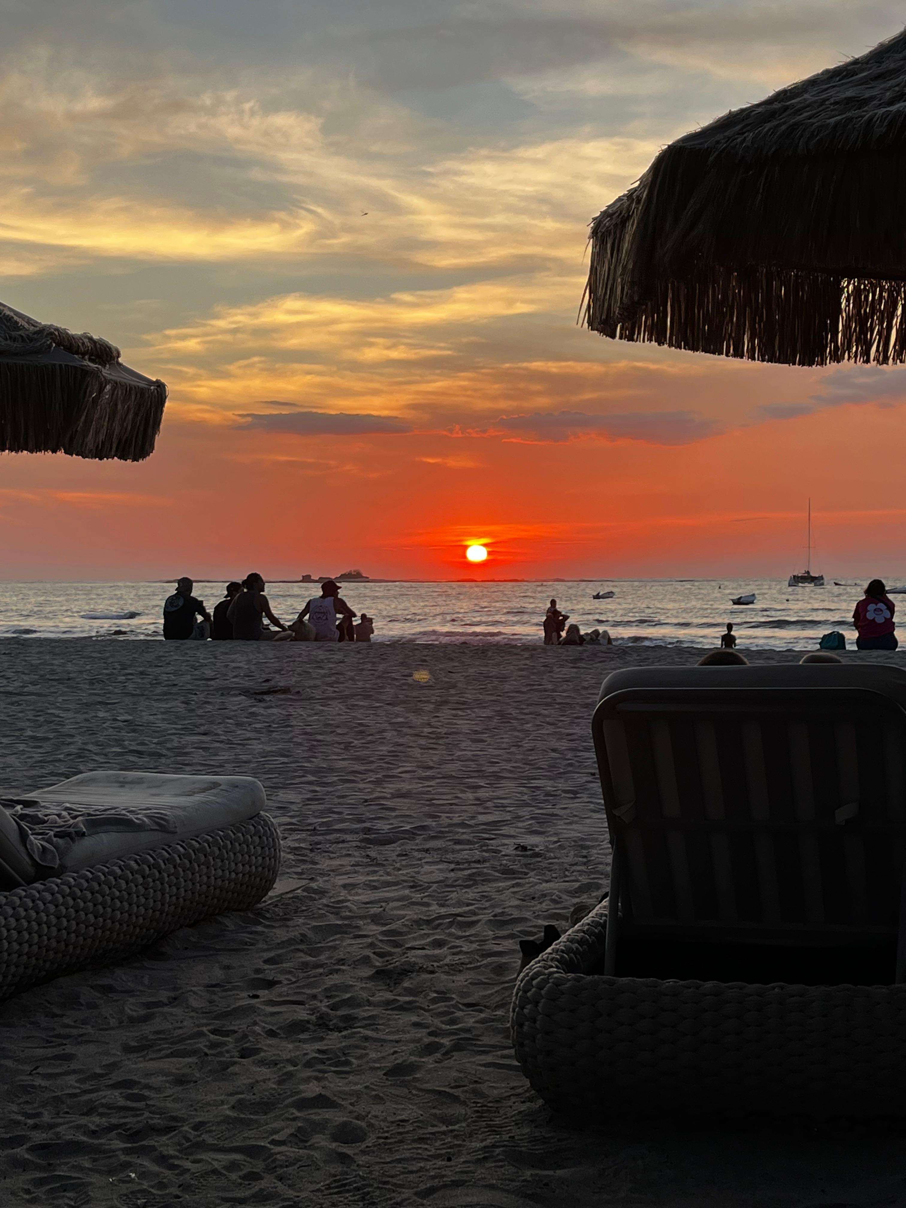 Sunset at the beach club