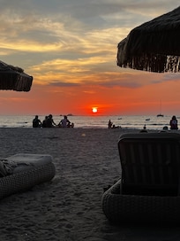 Sunset at the beach club