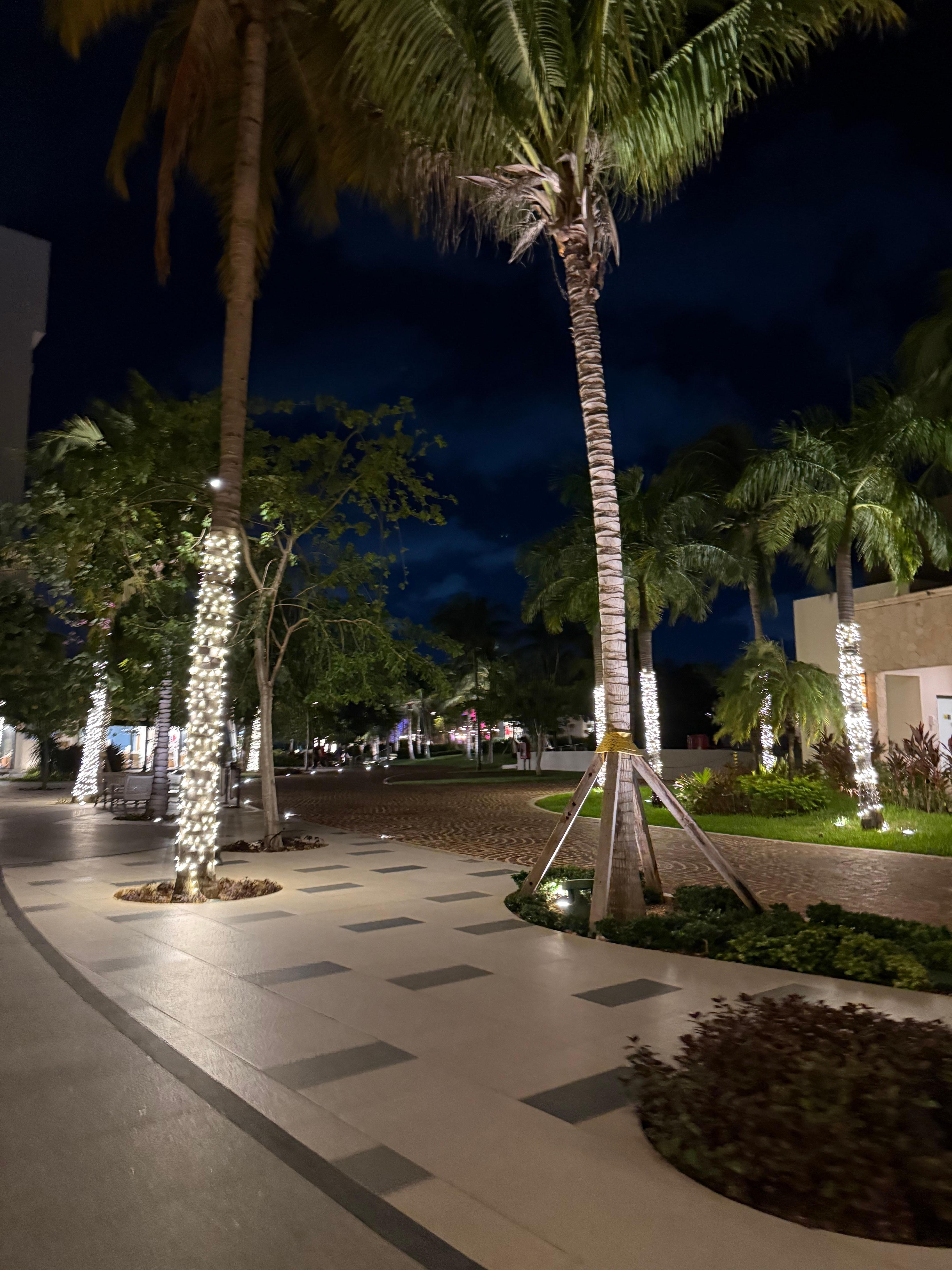 Walkway on front side of hotel