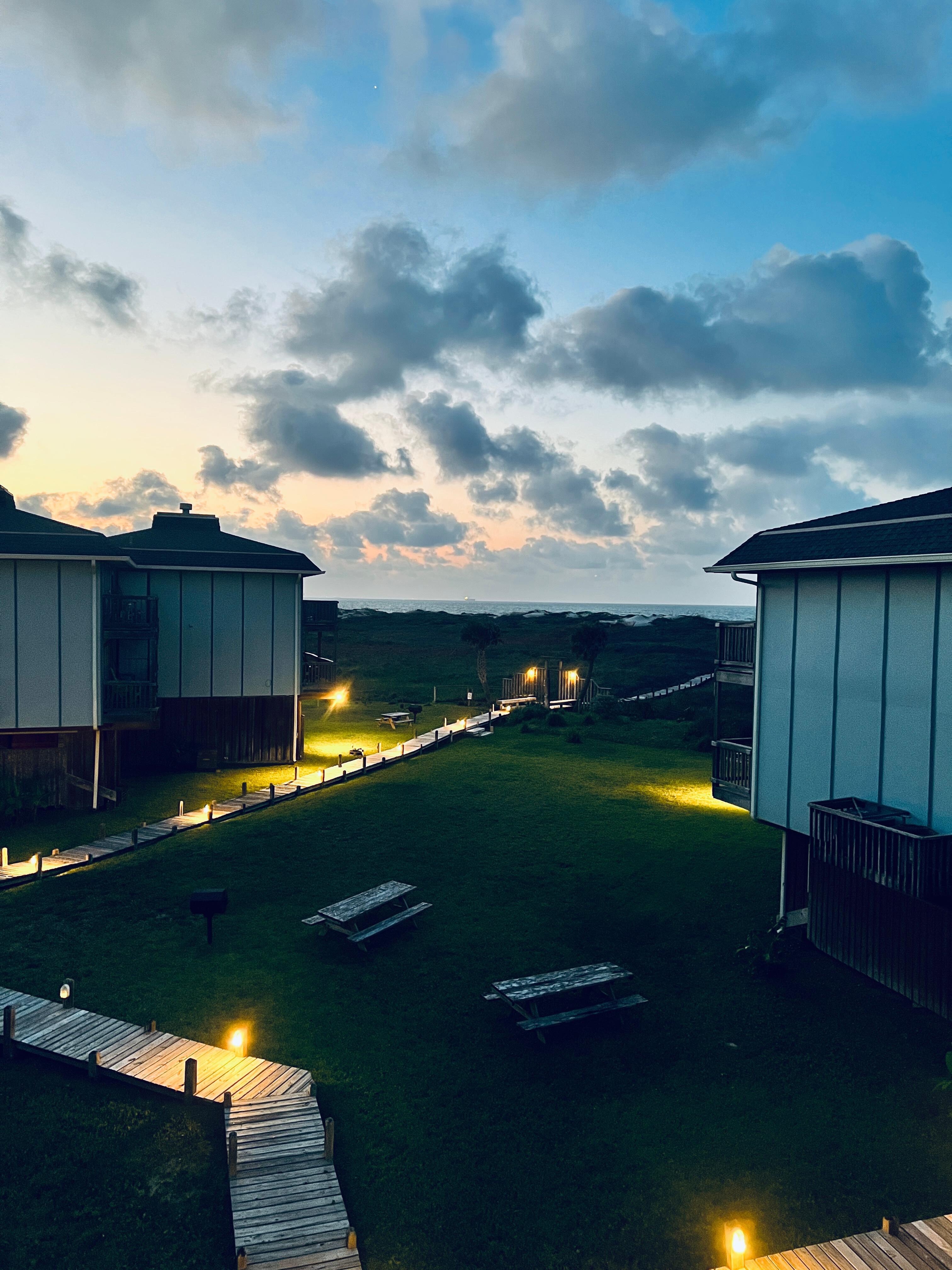 Early morning on the balcony