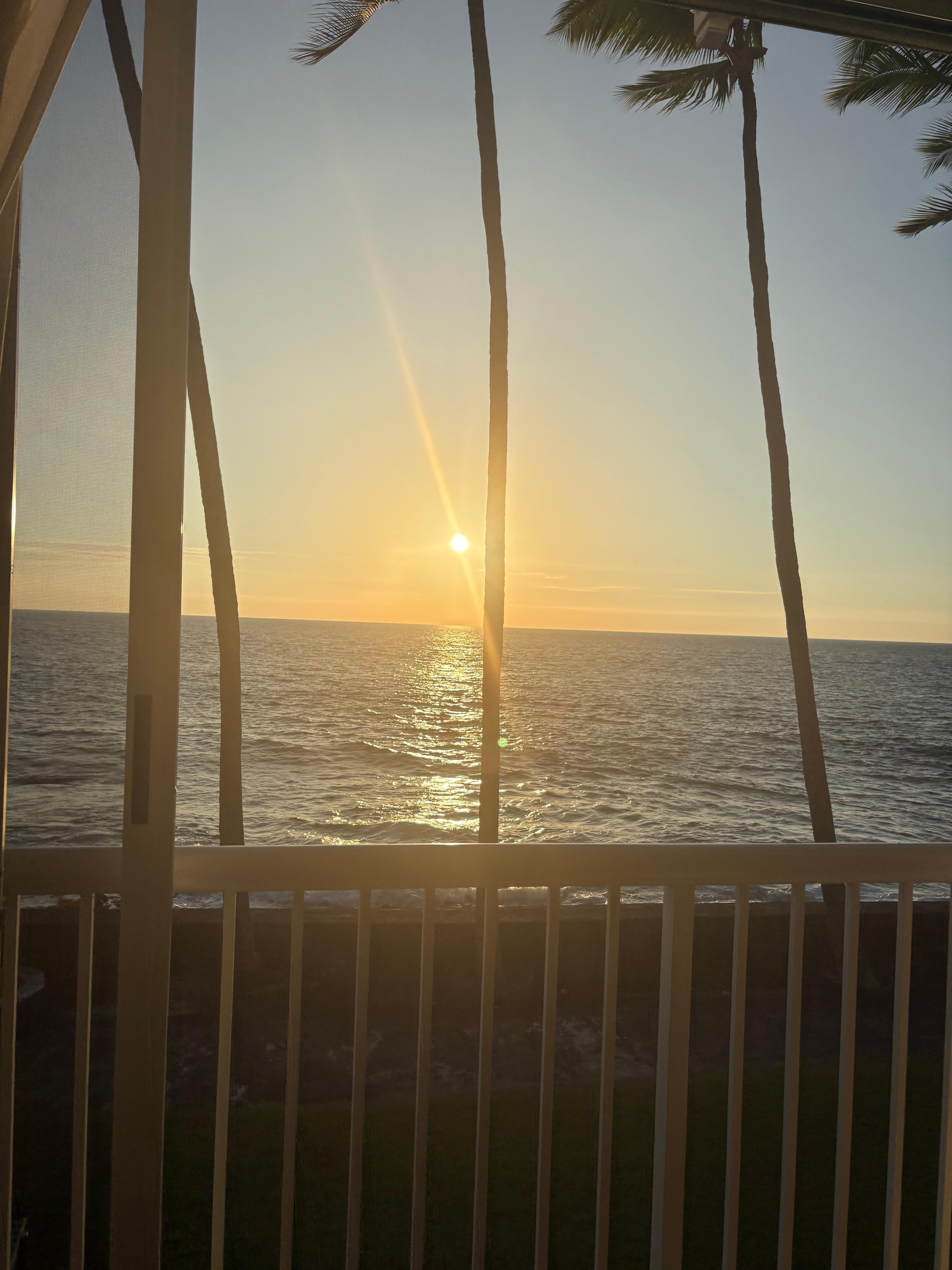 Beautiful views right out our lanai