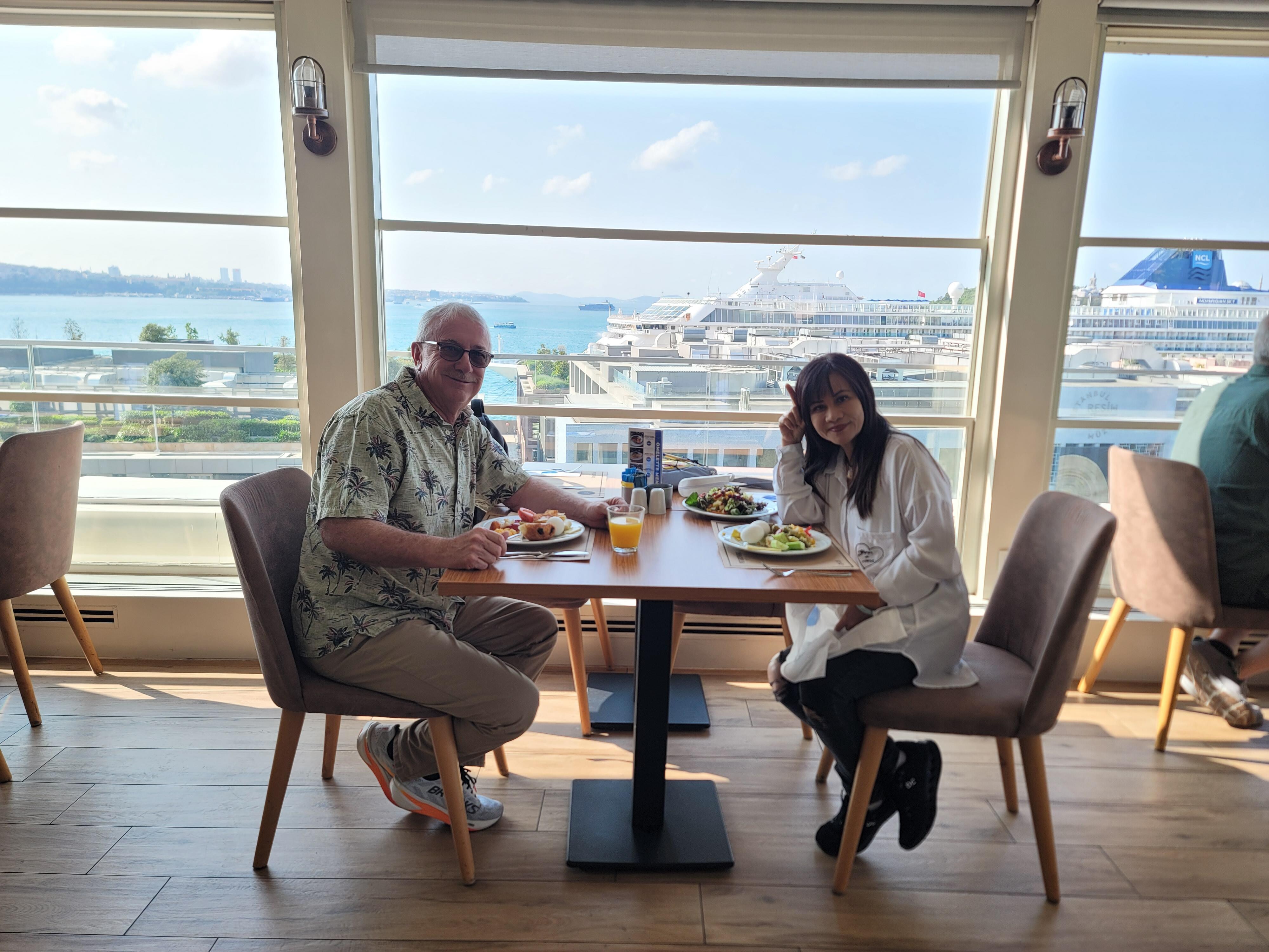 Good breakfast.  Nice view 