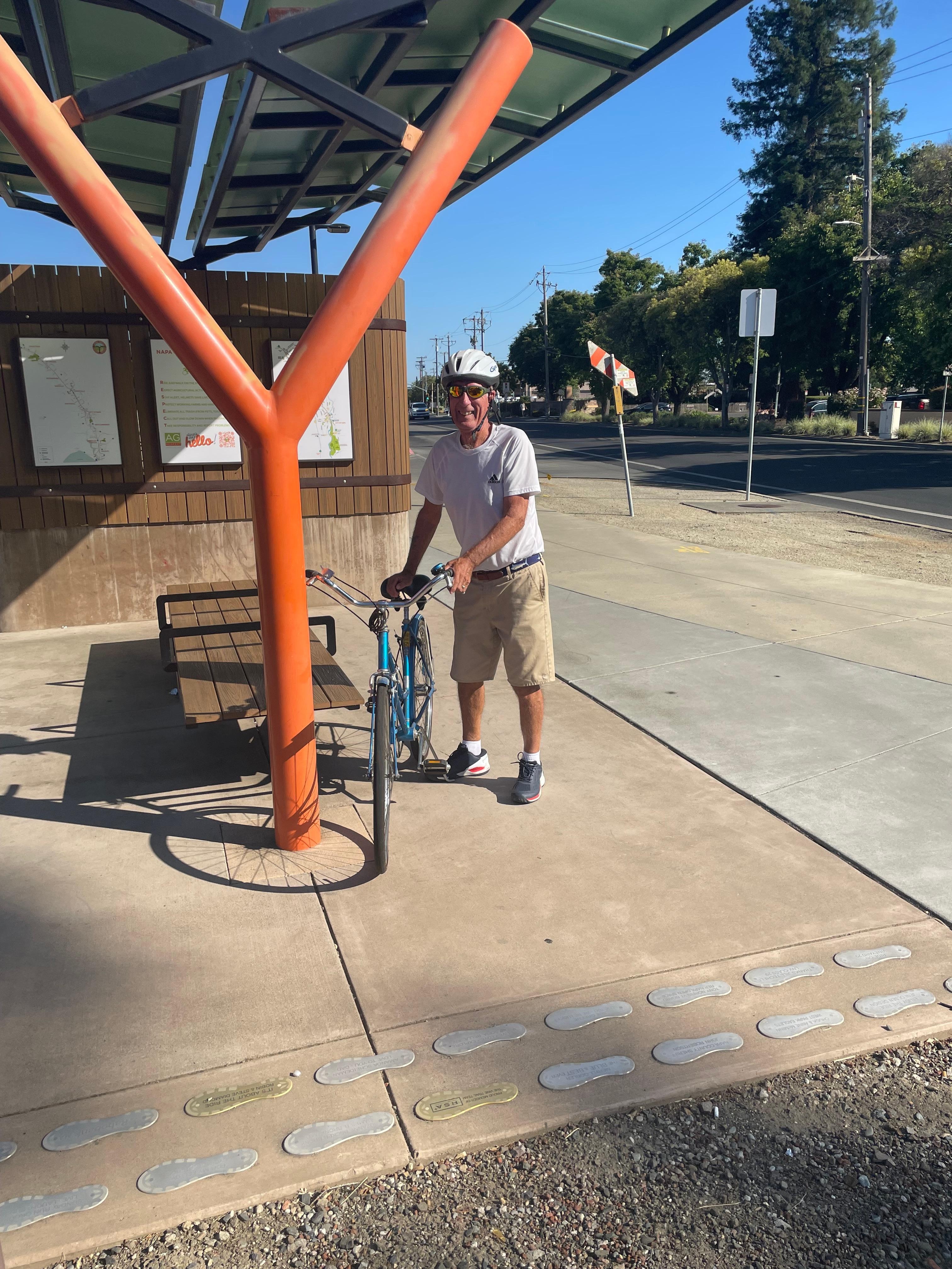 riding bikes on the wine trail (4 bikes at the house)