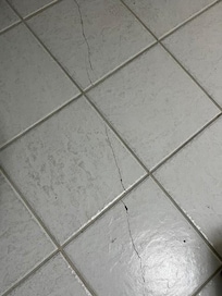 Cracked tiles