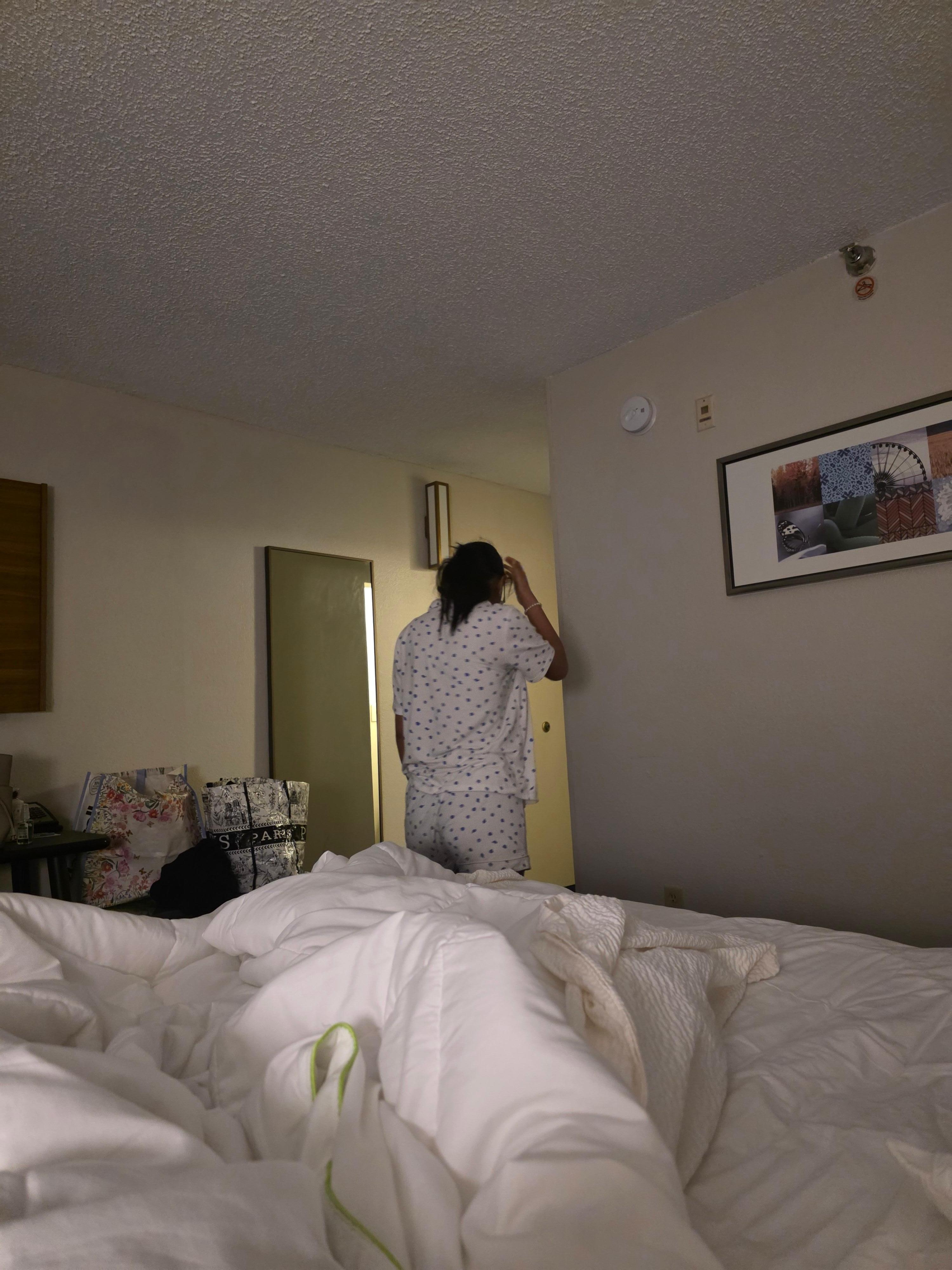 The bathroom was dirty and hair 