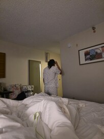 The bathroom was dirty and hair