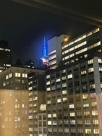 The nighttime view from our 5th floor room