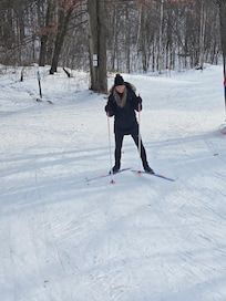 Xcountry ski trails were only 10 min away